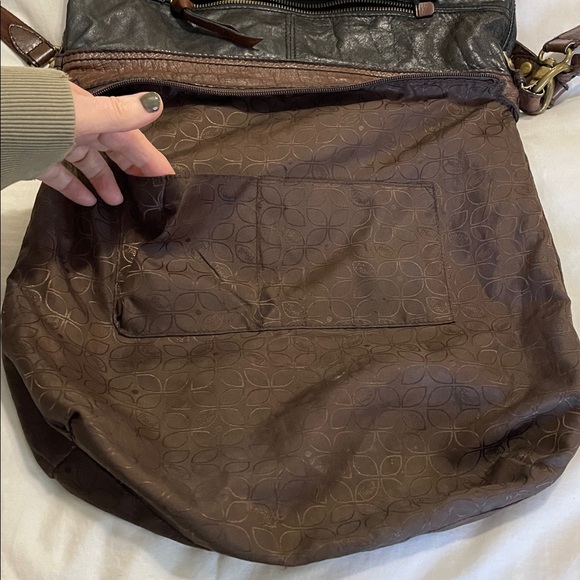 Fossil |Heritage |"Long Live Vintage"|Two-Tone | Leather |Crossbody/Shoulder Bag - Picture 12 of 16